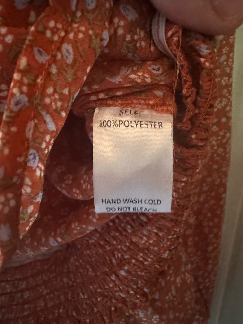 Easel Rust Sheer Ruffle Peplum Blouse - Picture 3 of 5